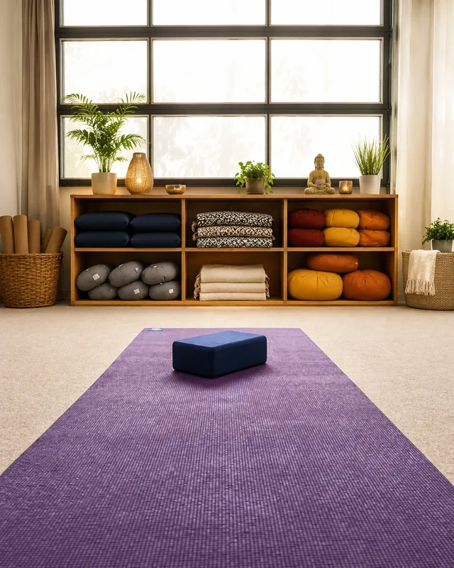 Heller Yogaraum mit Matten bei Body Balance